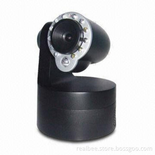 Wired IP Camera, Pan/Tilt Free DDNS, MSN Server, 640 x 480 Pixels Resolution, Sized 98 x 110 x 130mm